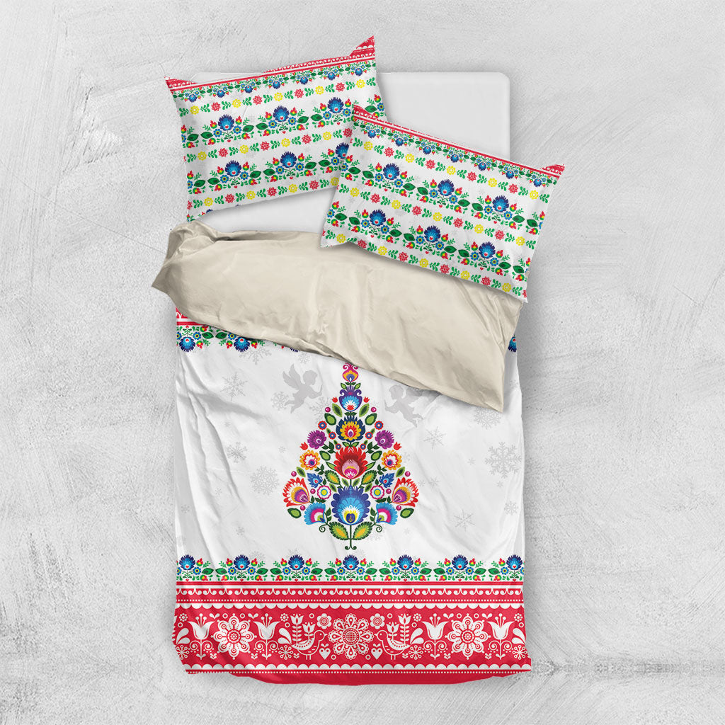 Poland Christmas Bedding Set Polish Folk Art Christmas Tree
