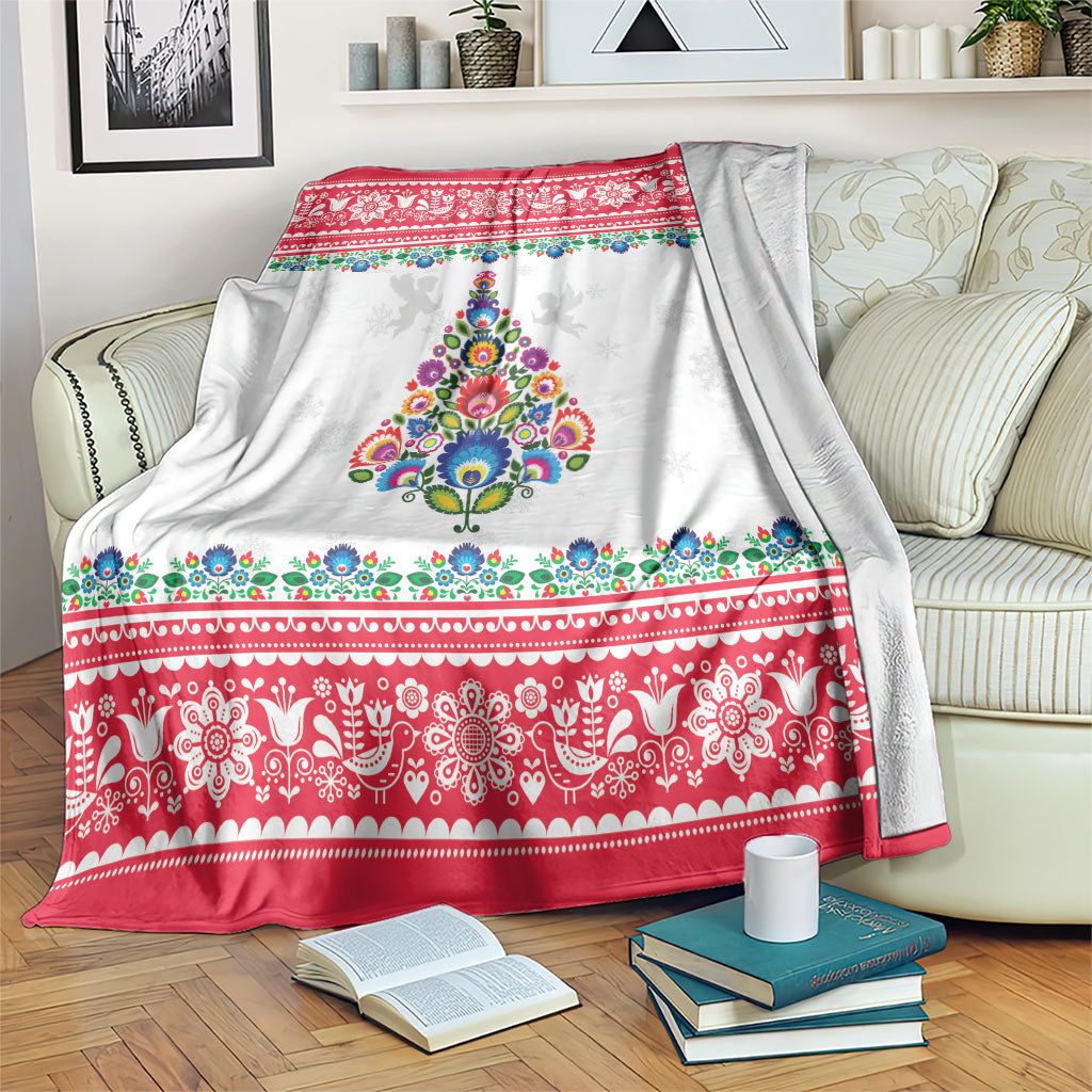 Poland Christmas Blanket Polish Folk Art Christmas Tree