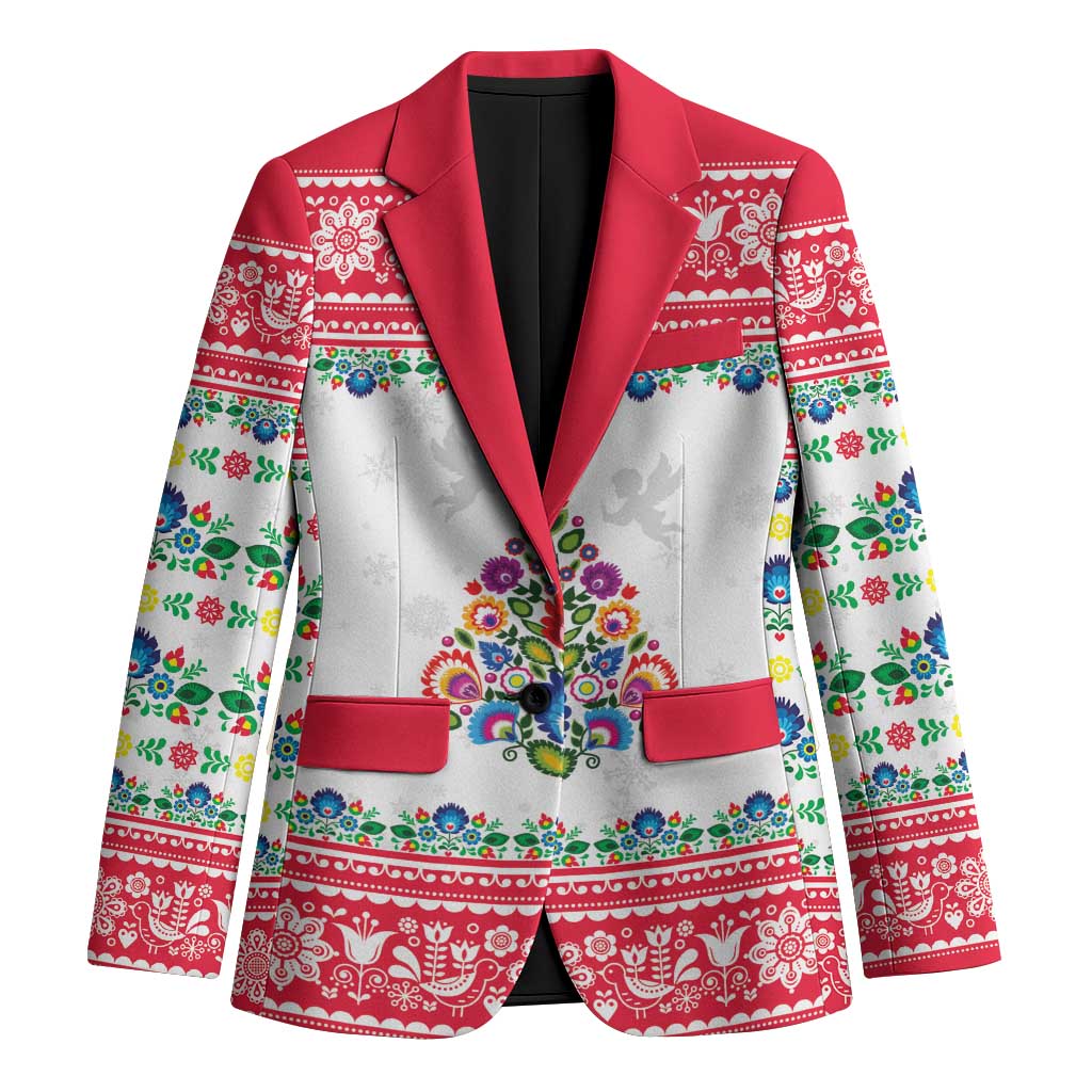 Poland Christmas Blazer Polish Folk Art Christmas Tree
