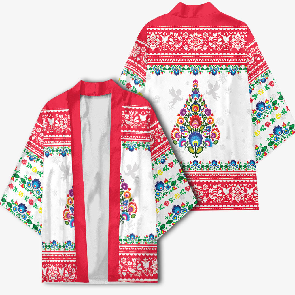 Poland Christmas Kimono Polish Folk Art Christmas Tree