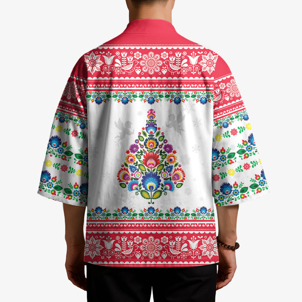 Poland Christmas Kimono Polish Folk Art Christmas Tree