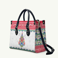 Poland Christmas Leather Bag Polish Folk Art Christmas Tree