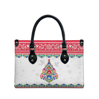 Poland Christmas Leather Bag Polish Folk Art Christmas Tree