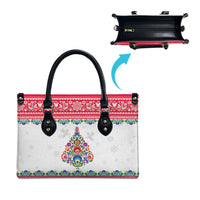 Poland Christmas Leather Bag Polish Folk Art Christmas Tree