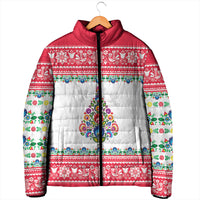 Poland Christmas Padded Jacket Polish Folk Art Christmas Tree