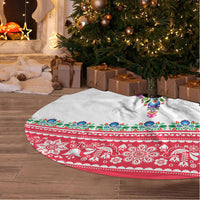 Poland Christmas Tree Skirt Polish Folk Art Christmas Tree