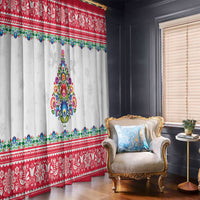 Poland Christmas Window Curtain Polish Folk Art Christmas Tree