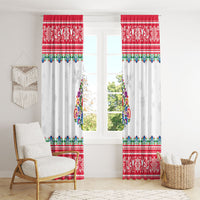Poland Christmas Window Curtain Polish Folk Art Christmas Tree