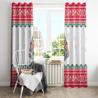 Poland Christmas Window Curtain Polish Folk Art Christmas Tree
