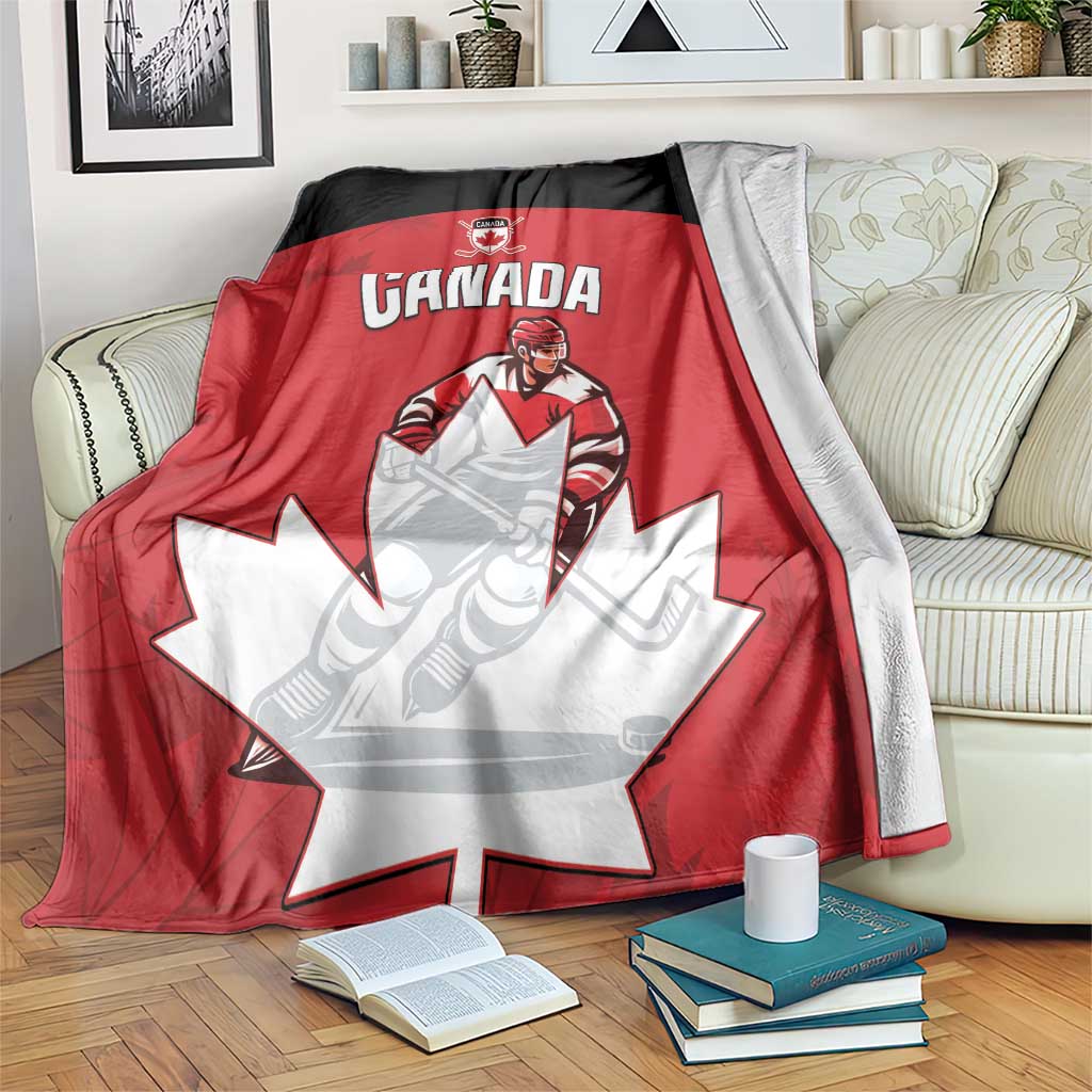 Canada Hockey Blanket Maple Leaves Sporty Style