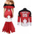 Custom Canada Hockey Couples Matching Mermaid Dress and Long Sleeve Button Shirt Maple Leaves Sporty Style