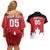 Custom Canada Hockey Couples Matching Off Shoulder Short Dress and Hawaiian Shirt Maple Leaves Sporty Style