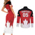 Custom Canada Hockey Couples Matching Short Sleeve Bodycon Dress and Long Sleeve Button Shirt Maple Leaves Sporty Style