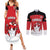 Custom Canada Hockey Couples Matching Summer Maxi Dress and Long Sleeve Button Shirt Maple Leaves Sporty Style