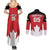 Custom Canada Hockey Couples Matching Summer Maxi Dress and Long Sleeve Button Shirt Maple Leaves Sporty Style