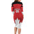 Custom Canada Hockey Family Matching Long Sleeve Bodycon Dress and Hawaiian Shirt Maple Leaves Sporty Style