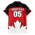 Custom Canada Hockey Family Matching Off The Shoulder Long Sleeve Dress and Hawaiian Shirt Maple Leaves Sporty Style