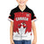 Custom Canada Hockey Family Matching Off The Shoulder Long Sleeve Dress and Hawaiian Shirt Maple Leaves Sporty Style