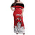 Custom Canada Hockey Family Matching Off Shoulder Maxi Dress and Hawaiian Shirt Maple Leaves Sporty Style