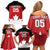 Custom Canada Hockey Family Matching Off Shoulder Short Dress and Hawaiian Shirt Maple Leaves Sporty Style