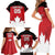 Custom Canada Hockey Family Matching Short Sleeve Bodycon Dress and Hawaiian Shirt Maple Leaves Sporty Style