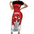 Custom Canada Hockey Family Matching Short Sleeve Bodycon Dress and Hawaiian Shirt Maple Leaves Sporty Style