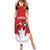 Custom Canada Hockey Family Matching Summer Maxi Dress and Hawaiian Shirt Maple Leaves Sporty Style