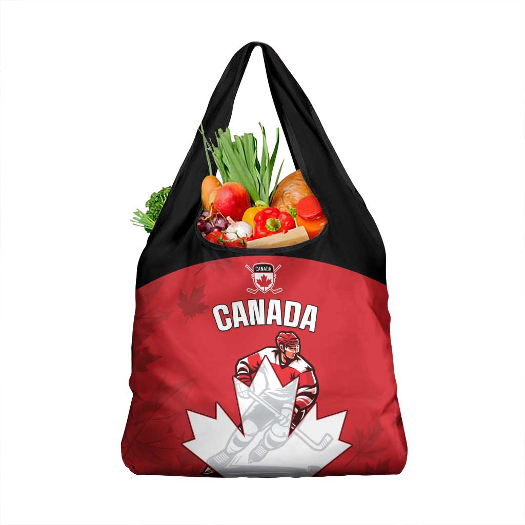 Canada Hockey Grocery Bag Maple Leaves Sporty Style