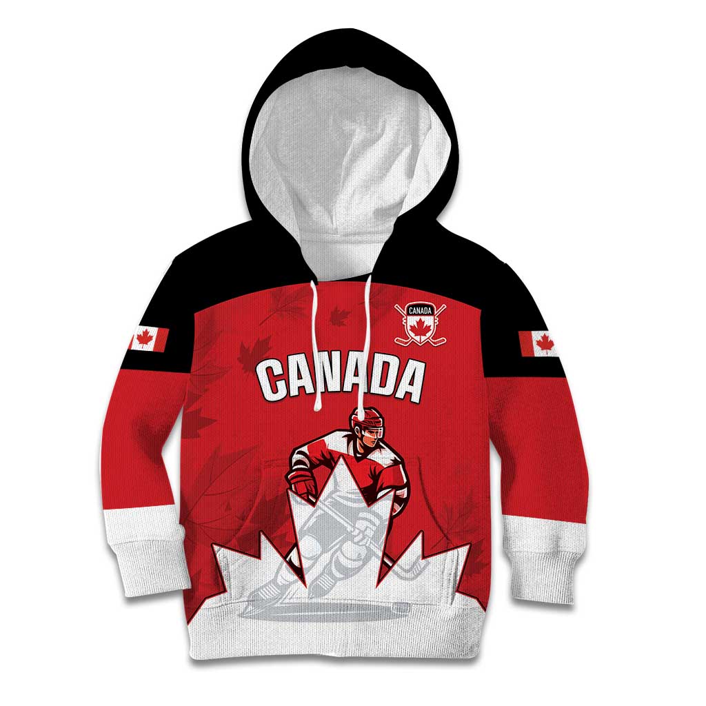 Custom Canada Hockey Kid Hoodie Maple Leaves Sporty Style