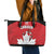 Canada Hockey Leather Tote Bag Maple Leaves Sporty Style