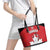 Canada Hockey Leather Tote Bag Maple Leaves Sporty Style