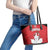 Canada Hockey Leather Tote Bag Maple Leaves Sporty Style