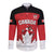 Custom Canada Hockey Long Sleeve Button Shirt Maple Leaves Sporty Style