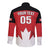 Custom Canada Hockey Long Sleeve Button Shirt Maple Leaves Sporty Style