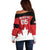 Custom Canada Hockey Off Shoulder Sweater Maple Leaves Sporty Style