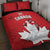 Canada Hockey Quilt Bed Set Maple Leaves Sporty Style