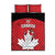 Canada Hockey Quilt Bed Set Maple Leaves Sporty Style