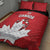 Canada Hockey Quilt Bed Set Maple Leaves Sporty Style