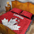 Canada Hockey Quilt Bed Set Maple Leaves Sporty Style