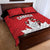 Canada Hockey Quilt Bed Set Maple Leaves Sporty Style