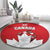 Canada Hockey Round Carpet Maple Leaves Sporty Style