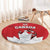 Canada Hockey Round Carpet Maple Leaves Sporty Style