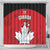 Canada Hockey Shower Curtain Maple Leaves Sporty Style