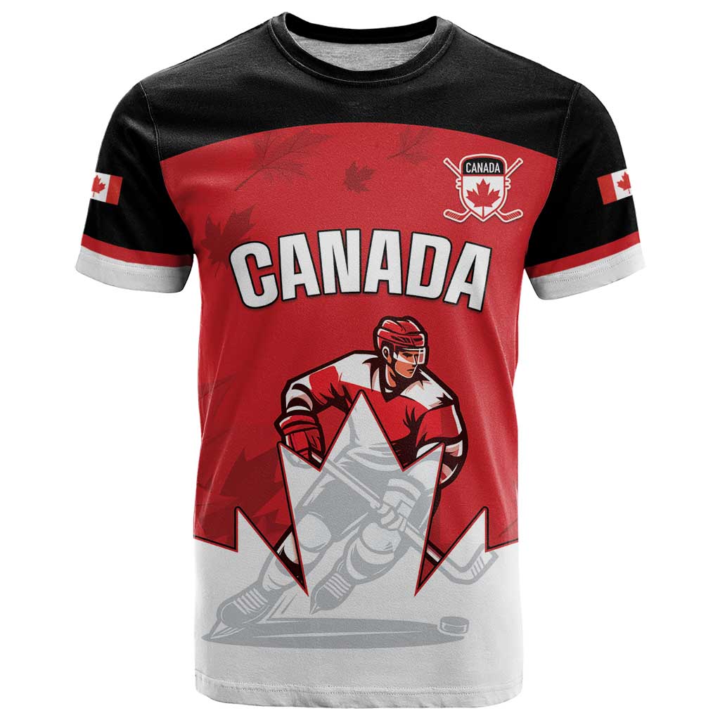 Custom Canada Hockey T Shirt Maple Leaves Sporty Style