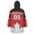 Custom Canada Hockey Wearable Blanket Hoodie Maple Leaves Sporty Style