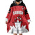 Custom Canada Hockey Wearable Blanket Hoodie Maple Leaves Sporty Style