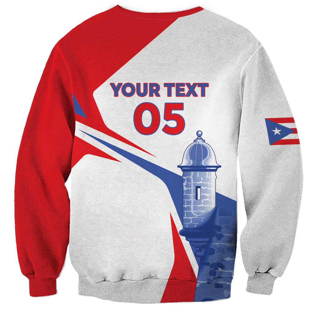 Unisex baseball-style sweatshirt, red and white, back graphic with YOUR TEXT and 05