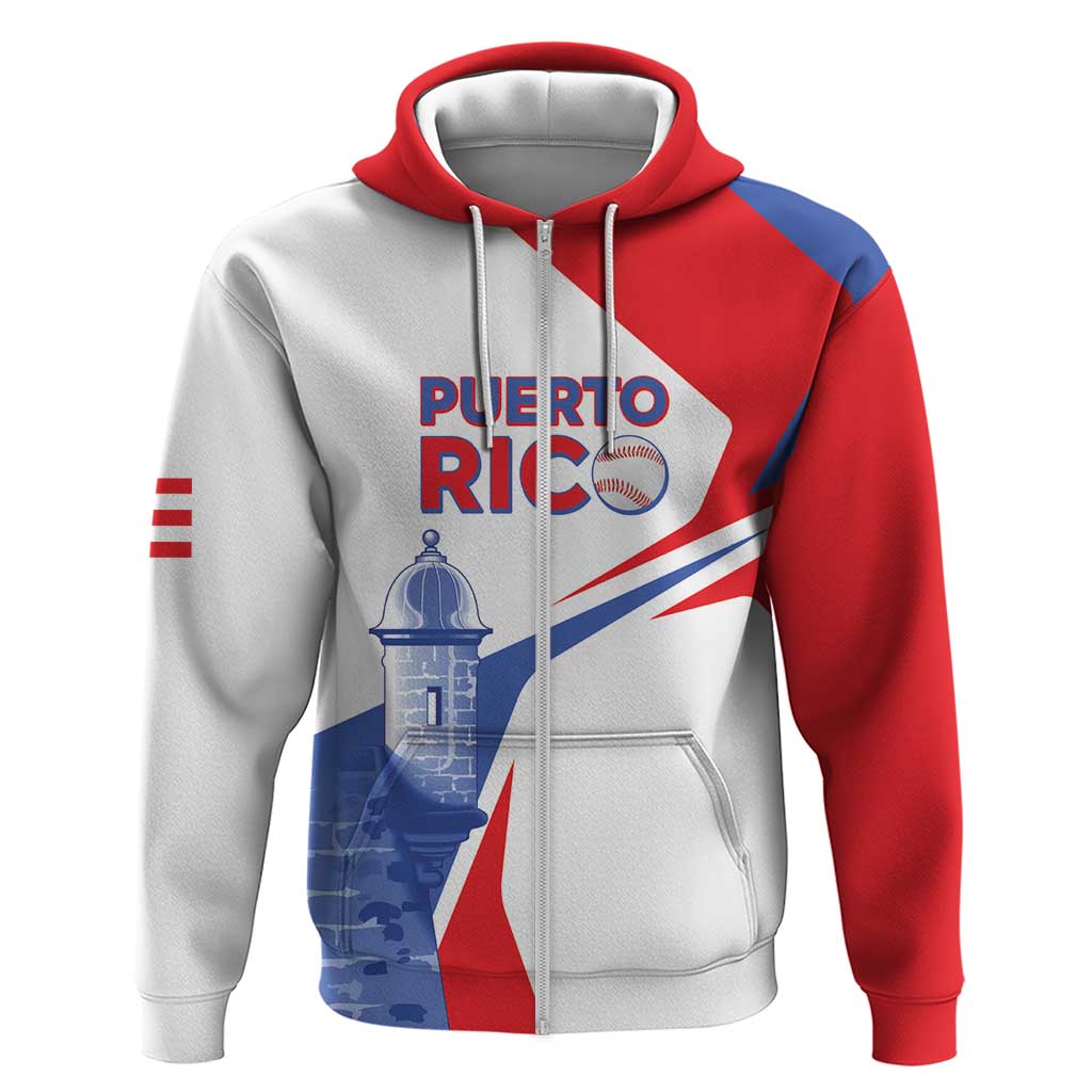 Puerto Rico Baseball Custom Zip Hoodie El Morro Sporty Style