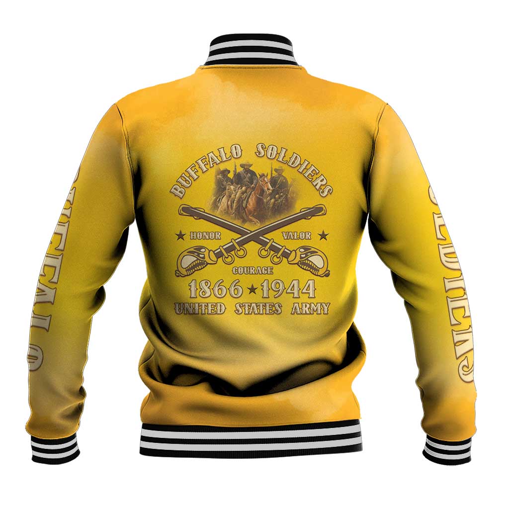 Honor Buffalo Soldiers Baseball Jacket African American Cavalry Yellow Version - Wonder Print Shop