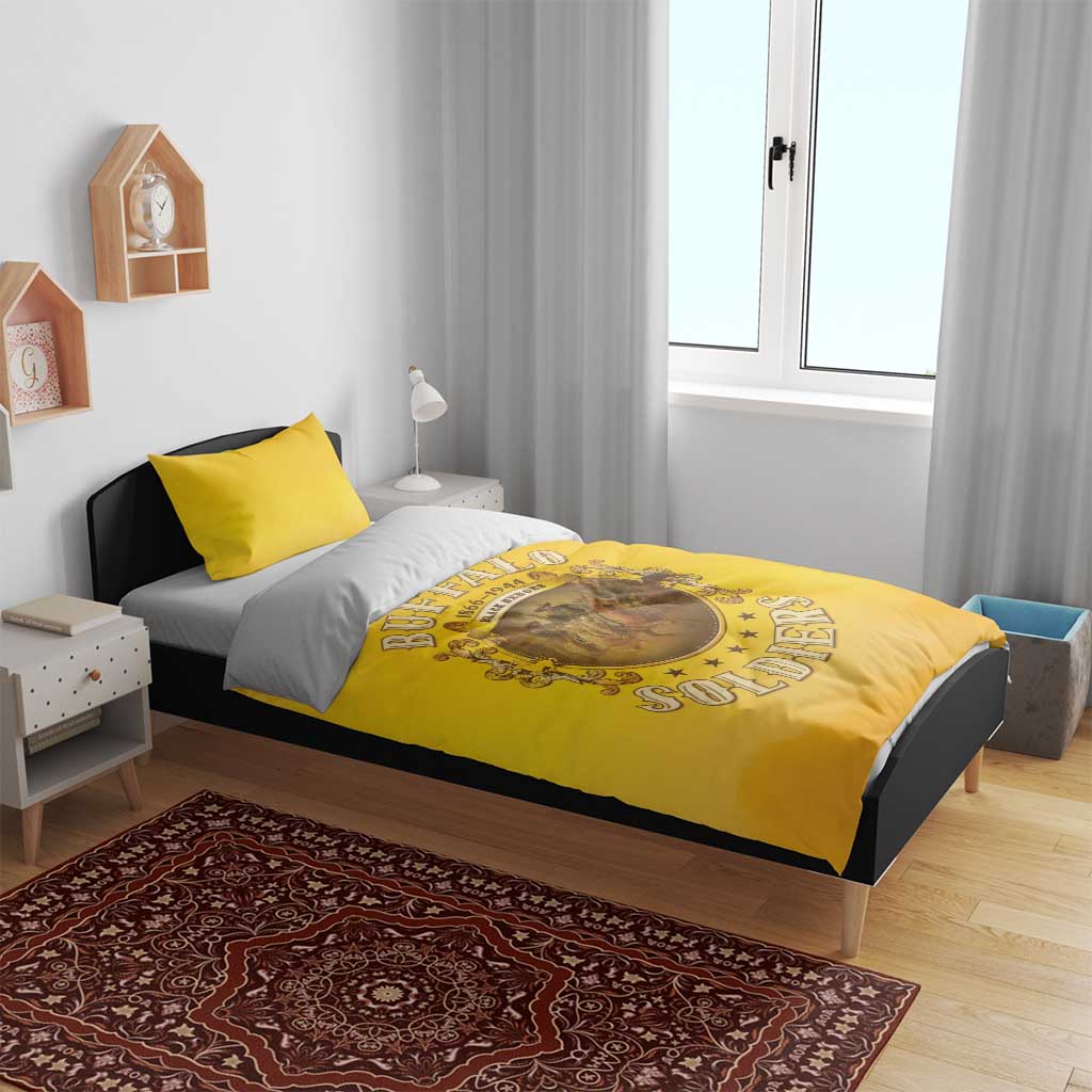Honor Buffalo Soldiers Bedding Set African American Cavalry Yellow Version - Wonder Print Shop
